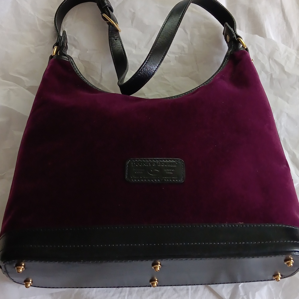 Dooney Bourke - Dark plum velvet purse. NWOT, Never used